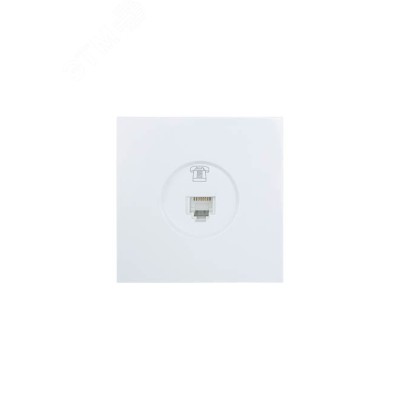 ZIMA Розетка телефонная евро белая Lezard 704-0288-137