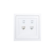 ZIMA Розетка компьютерная двойная Cat 6, механизм, белая Lezard 704-0288-142