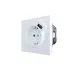 ZIMA Розетка с заземлением (16 А) + USB ,механизм, белая Lezard 704-0288-181