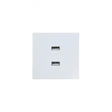 ZIMA Розетка 2-ая USB, механизм, белая Lezard 704-0288-192