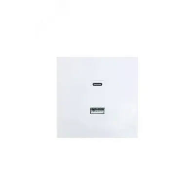 ZIMA Розетка TC+ USB, механизм, белая Lezard 704-0288-192TC
