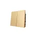 ZIMA Выключатель 2-кл., 10 А, механизм золото Lezard 704-3688-101QC