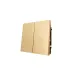 ZIMA Выключатель проходной 2-кл., 10 А, механизм, золото Lezard 704-3688-106QC