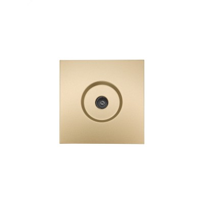 ZIMA Розетка ТВ проходная, механизм, золото Lezard 704-3688-129