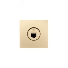 ZIMA Розетка телефонная евро золото Lezard 704-3688-137