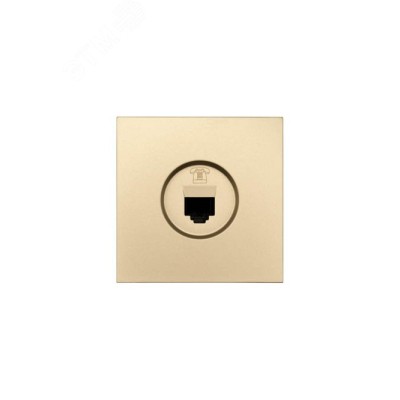 ZIMA Розетка телефонная евро золото Lezard 704-3688-137