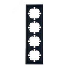 ZIMA Рамка 4-ая универсальная, черный бархат Lezard 704-4200-149