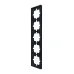 ZIMA Рамка 5-ая универсальная, черный бархат Lezard 704-4200-150