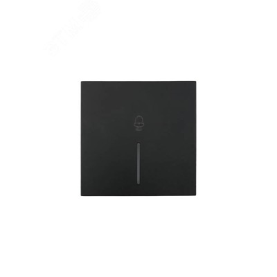 ZIMA Кнопка звонка с подсветкой, 10 А, механизм, черный бархат Lezard 704-4288-108QC