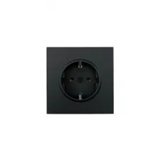 ZIMA Розетка с заземлением, 16 А, механизм, черный бархат Lezard 704-4288-122BQC