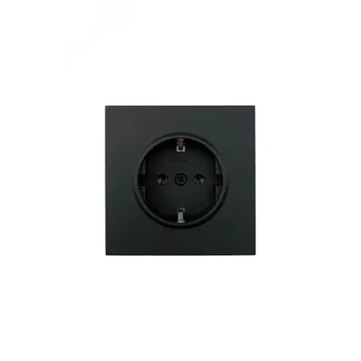 ZIMA Розетка с заземлением, 16 А, механизм, черный бархат Lezard 704-4288-122BQC