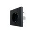 ZIMA Розетка с заземлением, 16 А, механизм, черный бархат Lezard 704-4288-122BQC