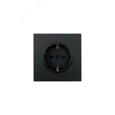 ZIMA Розетка с защитой от детей, 16 А, механизм, черный бархат Lezard 704-4288-124BQC