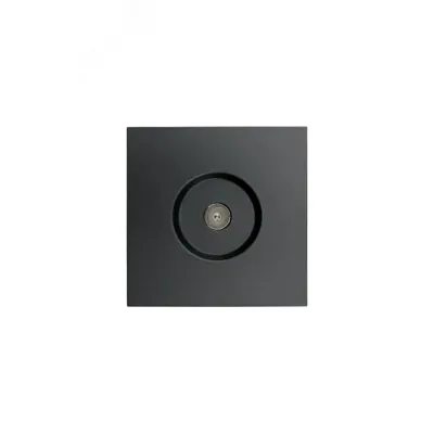 ZIMA Розетка ТВ проходная, механизм, черный бархат Lezard 704-4288-129
