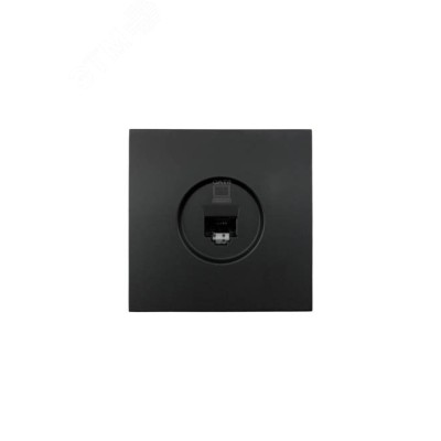 Розетка компьютерная Cat 6, механизм, черный бархат Lezard 704-4288-140