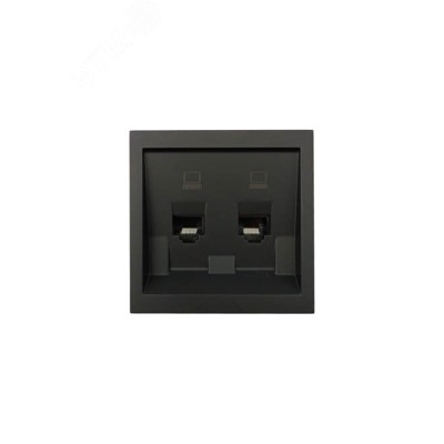 ZIMA Розетка компьютерная 2-ая черный бархат Lezard 704-4288-141