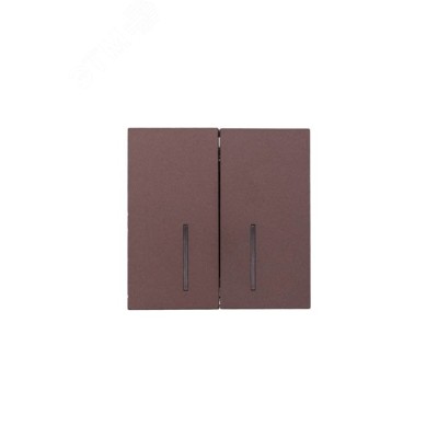 ZIMA Выключатель 2-кл. с подсветкой, 10А, механизм, шоколад Lezard 704-7388-112QC