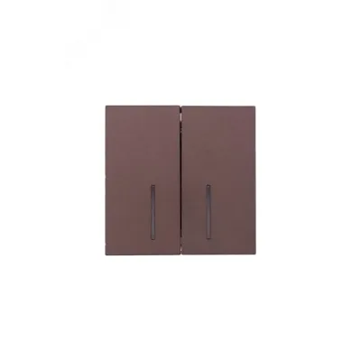 ZIMA Выключатель 2-кл. с подсветкой, 10А, механизм, шоколад Lezard 704-7388-112QC