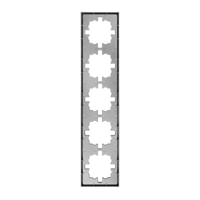 ZIMA Рамка 5-ая универсальная, серый матовый Lezard 704-7400-150