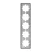ZIMA Рамка 5-ая универсальная, серый матовый Lezard 704-7400-150