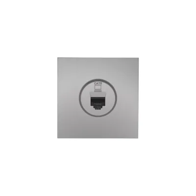 ZIMA Розетка компьютерная Cat 6, механизм, серый матовый Lezard 704-7488-140
