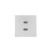 ZIMA Розетка 2-ая USB, механизм, серый матовый Lezard 704-7488-192