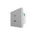 ZIMA Розетка TC+ USB, механизм, серый матовый Lezard 704-7488-192TC