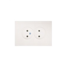 ZIMA Розетка двойная без заземления 16А, механизм, слоновая кость Lezard 704-9000-128BQC