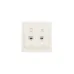 ZIMA Розетка компьютер Cat 6 + телефон, механизм, слоновая кость Lezard 704-9088-144