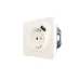 ZIMA Розетка с заземлением (16 А) + USB ,механизм, слоновая кость Lezard 704-9088-181
