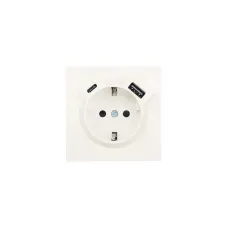 ZIMA Розетка с заземлением (16 А) + TC + USB ,механизм, слоновая кость Lezard 704-9088-181TC