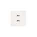ZIMA Розетка 2-ая USB, механизм, слоновая кость Lezard 704-9088-192