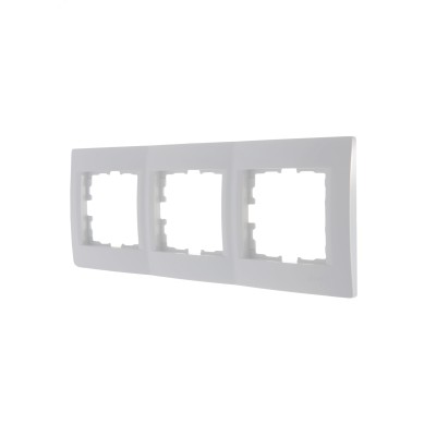 KARINA Рамка 3-ая горизонтальная б/вст белая (10шт/120шт)