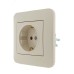 KARINA Розетка с защитой от детей керамика крем (10шт/120шт)