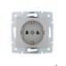 KARINA Розетка с/з ПБТ матовое серебро (10шт/120шт)