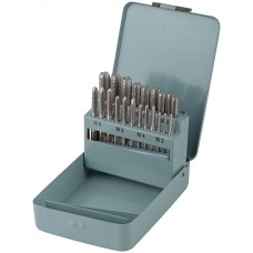 Метчики, легированная сталь Профи 21 шт., металлический кейс