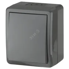 11-1403-03 ЭРА Переключатель IP54, 10АХ-250В, ОУ, Эра Эксперт, серый (16/160/2560)