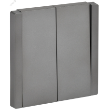 FORTE&PIANO Выключатель 2-клавишный перекрестный 10А FP509 сталь IEK