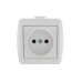 HATA Розетка без заземления белая