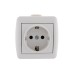 HATA Розетка с заземлением в сборе белая