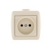 HATA Розетка без заземления бежевая