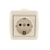 HATA Розетка с заземлением бежевая