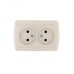 DEMET Розетка двойная б/з закрытый корпус крем(10шт/120шт)