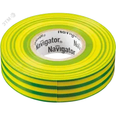 Изолента Navigator 71 234 NIT-B15-10/YG жёлто-зелёная