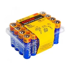 Батарейки Kodak LR6-24 plastic box MAX SUPER Alkaline [24 AA PVC] (24/480/19200)