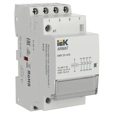 Контактор модульный KMR 25А 230В AC 4НЗ