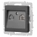 Розетка Intro Accent 6-303-07 информационная RJ45, IP20, СУ, графит
