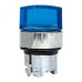 Исполнительный механизм переключателя S4 синий на 2 положения с фиксацией, с подсветкой с короткой ручкой IP65