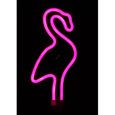 ERASF012-30 ЭРА Садовый неоновый светильник Фламинго на солнечной батарее (12/288)