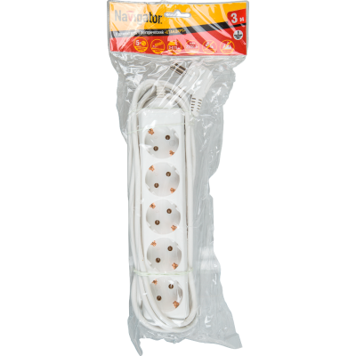 Удлинитель NPE-S-05-300-E-3x0.75  с/з 5 гн. 3м